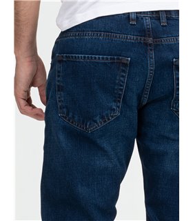 Lorenzo Loren Herren Jeans Regular Fit Dunkelblau LL-4013