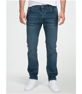 Lorenzo Loren Herren Jeans Regular Fit Blau LL-4016