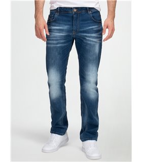 Lorenzo Loren Herren Jeans Regular Fit Blau LL-4021