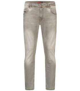 Lorenzo Loren Herren Jeans Regular Fit Grau LL-4018